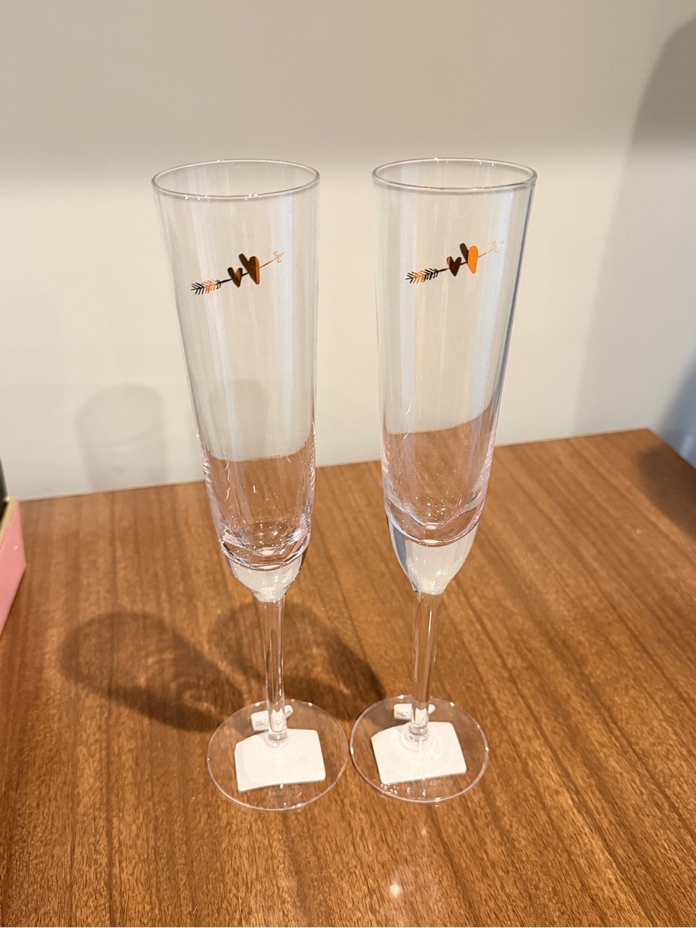 kate spade Gold Heart Champagne Flute Set NEW IN BOX NWT - Picture 2 of 10